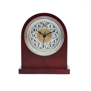 Horloges de table Horloge de bureau Produit de luxe El Alarme en bois massif Salon Décoration Petit siège