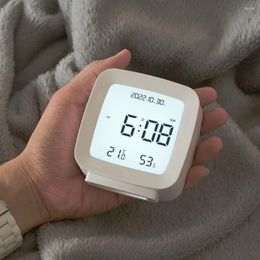 Horloges de table réveil numérique rétro-éclairage calendrier montre de bureau température humidité mètre électronique LCD pour batterie de bureau à domicile