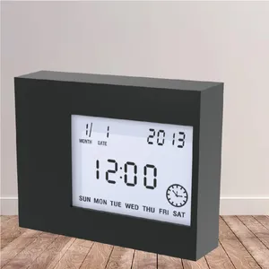 Tafelklokken Digitale wekker Kind voor thuis Met uur Datum Kalender Achtergrondverlichting Timer Kamertemperatuur Elektronisch LCD-kantoorhorloge