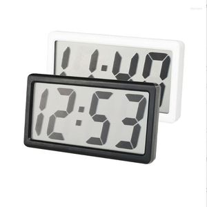 Horloges de table Horloge de bureau numérique Grand écran LCD avec support pliable et trou de suspension