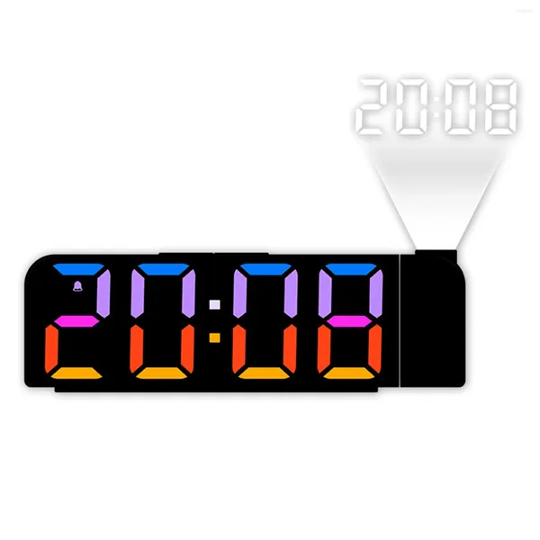 Horloges de table Horloge électronique avec affichage de température 12/24 Hour Format Sélection de luminosité ALARME RÉGLABLE ET RÉGLAGE DE DATE