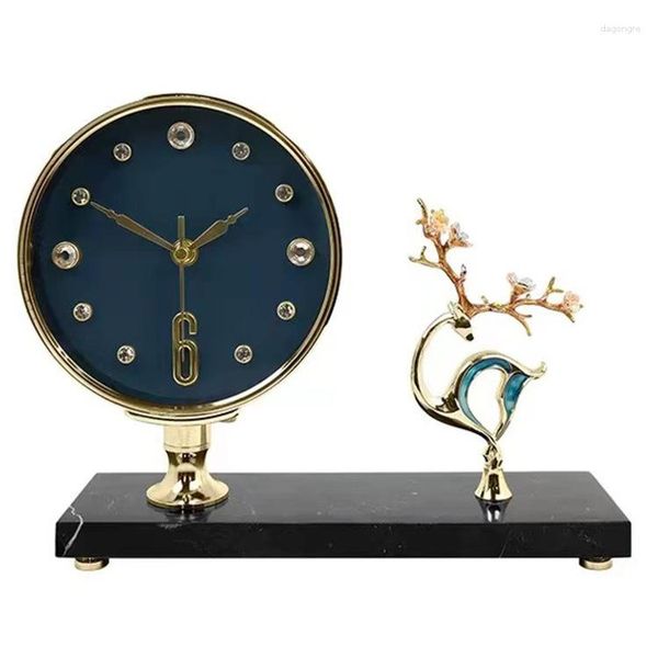 Relojes de mesa Fashion Fashion Light Luxury Clock Sala de estar Hogar Modern Simple Creative