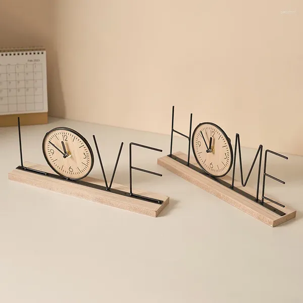 Horloges de table Style européen créatif meuble TV décoration ornements maison salon chambre Foyer vin bureau horloge de bureau
