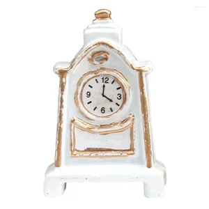 Relojes de mesa decoración de la casa Mini reloj de péndulo adorno exquisito simulación decoraciones en miniatura hogar Vintage