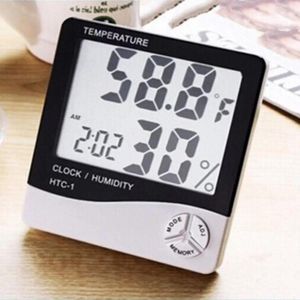 Horloges de table HTC-1 intérieur extérieur électronique et hygromètre horloge numérique affichage humidimètre