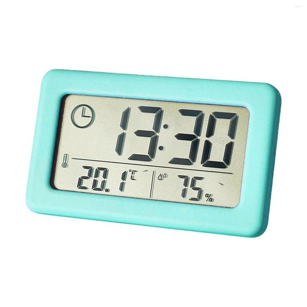 Relojes de mesa Pantalla grande para cabecera Interior con pilas Reloj digital montado en la pared Oficina en el hogar Pantalla LCD Temperatura de escritorio Humedad