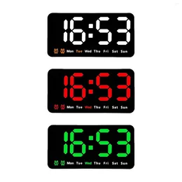 Horloges de table LED Bureau de bureau avec jour et date de bureau vocal numérique pour