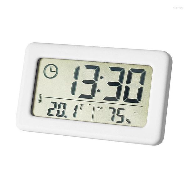 Relojes de mesa, reloj Digital LED, pantalla higrómetro, escritorio portátil para dormitorio, estación meteorológica, decoración del hogar