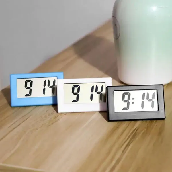 Relojes de mesa Pantalla LED Escritorio eléctrico Pequeño reloj electrónico Mini Reloj de escritorio con alarma digital Portátil 12/24H