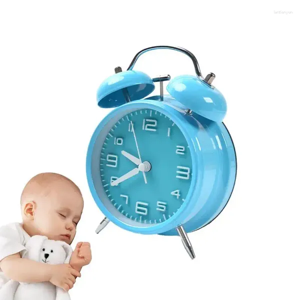 Relojes de mesa Reloj despertador ruidoso para durmientes pesados Batería retro con retroiluminación Niños Niños Niñas Niños