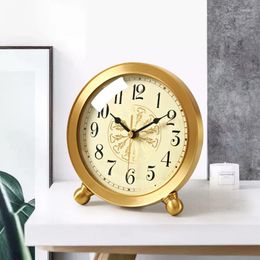 Tabel klokken luxe messing bureau klok digitale beeldjes goud desktop creativiteit woonkamer decoratie horloge reloj escritorio cadeau