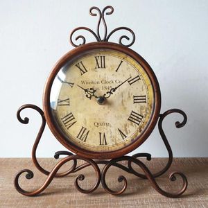 Table Horloges Mantelpiece Vintage Decage Lettres en bois pour l'artisanat Style