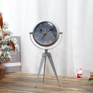 Relojes de mesa, reloj de Metal, escritorio, funciona con pilas, alarma decorativa para sala de estar, mesita de noche, dormitorio, decoración de escritorio