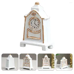 Tischuhren Mini Haus Dekoration Wanduhr Puppenhaus Miniatur Holz Exquisite Verzierung