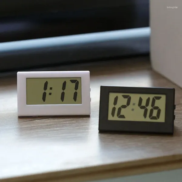 Relojes de mesa Mini LCD Reloj digital Tablero de instrumentos Escritorio electrónico Escritorio Oficina en casa Pantalla de tiempo silenciosa Decoración Regalos