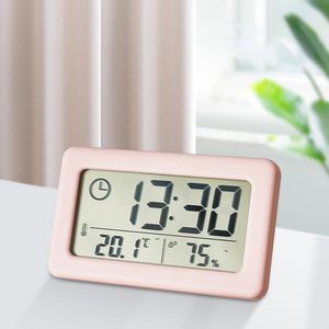 Relojes de mesa, Mini reloj Digital LCD, pantalla de tiempo de escritorio silencioso, reloj electrónico pequeño Simple para dormitorio, escritorio silencioso para examen de estudiante