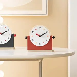 Horloges de table Horloge de bureau minimaliste moderne Décoration de salon avec ornements à quartz silencieux