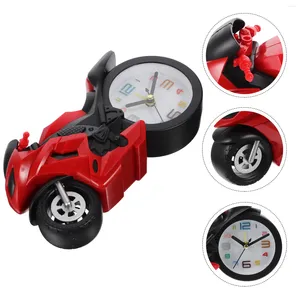 Horloges de table, figurine de moto, horloge de table, modèle d'ornement, jouet pour enfants