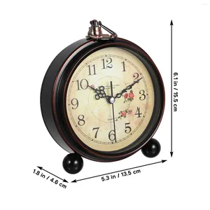 Relojes de mesa Decoración nórdica Reloj de escritorio Dormitorio Oficina Vintage Alarma de vida antigua