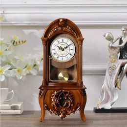 Relojes de mesa reloj antiguo tiempo creativo informes de la sala de estar de lujo mute de escritorio antiguo