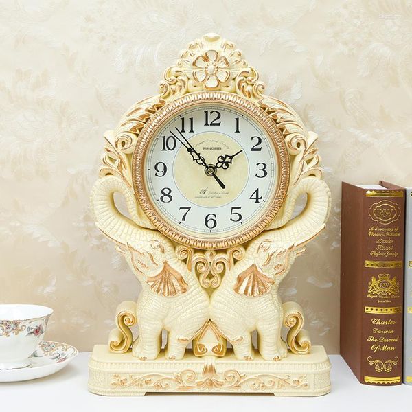 Relojes de mesa de péndulo para sala de estar, creativos, nórdicos, grandes, para cabecera, dormitorios, Vintage, Ev, Saati, decoración de escritorio de oficina