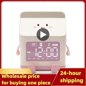 Table Clocks Plastic Digital Alarm ALARME LAZY MAN SNOOZES CHAMBRE BURAGE ELECTRONIE 10 mm Batte de carton de lait