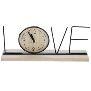 Horloges de table Ornement de l'horloge rétro Style vintage Conception de lettre d'amour unique Non