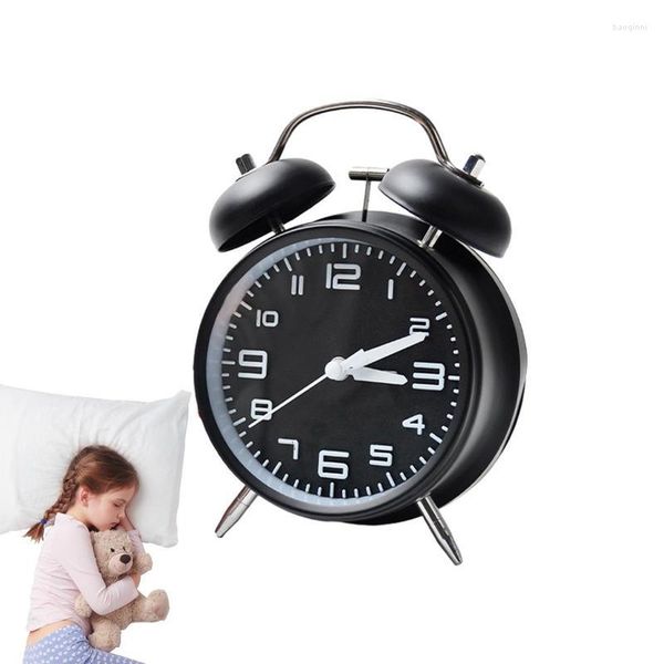 Relojes de mesa Reloj de escritorio retro Alarma alimentada por batería con retroiluminación Niño para niños Niñas Niños Niños Adolescentes Adultos