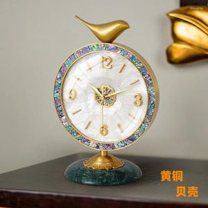 Table Clocks Shel Sell Clock Clock Brass Household Tablet Ornement