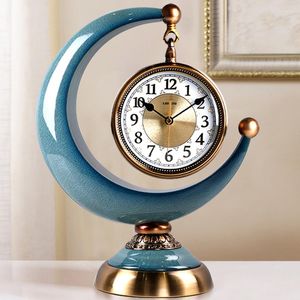 Horloges de table mur silencieux salon Quartz Style ancien européen métal horloge numérique Design moderne Vintage Reloj Pared décor à la maison