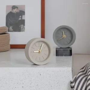 Horloges de table Insolite Nordique Créatif Minimaliste Horloge De Bureau Petit Bureau Personnalité Salon Lit Reloj Pared Décor À La Maison