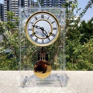 Horloges de table Vintage Mécanique Horaire Carillon Horloge Pur Cuivre Mouvement De Luxe Bureau À La Maison Pendule Spirituel Pour Et Décoration