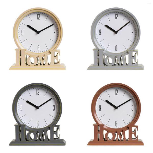 Horloges de table Style vintage Horloge de bureau à piles pour la décoration de couloir Ferme