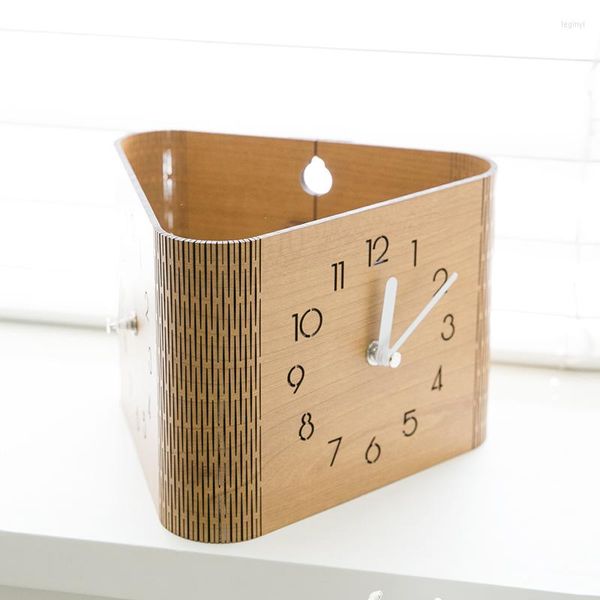 Relojes de mesa, reloj colgante de pared, decoración creativa para sala de estar, péndulo de escritorio, asiento Digital moderno Simple de doble cara