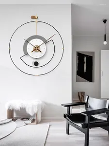 Relojes De Mesa Pared Salas De Estar Tamaños Grandes Ideas Simple Moderno Atmosférico Sensación De Alta Gama