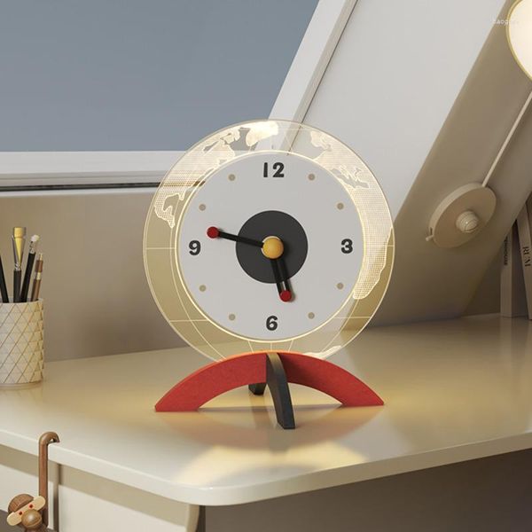 Relojes de mesa, luz de celebridad Web, reloj de asiento de oficina de lujo, decoración de sala de estar, regalo creativo para niños, cabecera