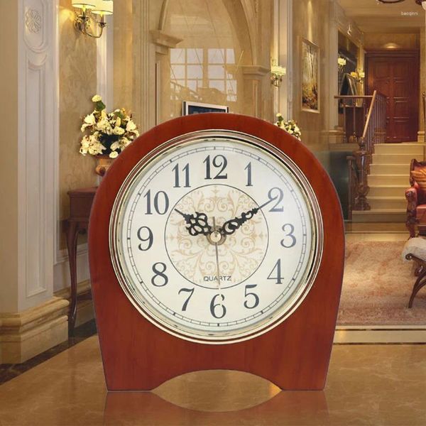 Horloges de table Horloge en bois facile à lire Construction durable Large application Vintage intemporel