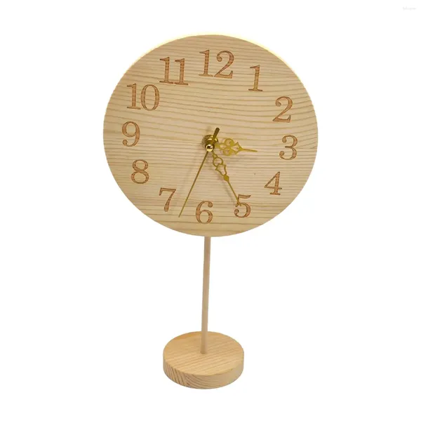 Relojes de mesa Reloj de madera Colecciones elegantes Alarma de escritorio silenciosa portátil para la cabecera Encimera Entrada Sala de estudio Chimenea