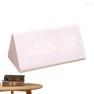 Table Clows Square LED en bois Alarme intelligente pour les chambres Digital Despertador Moment Decoration Chambre et accessoire