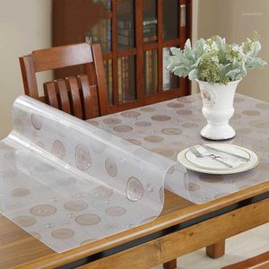 Nappe de Table en PVC Transparent, 1.5mm/2mm/3mm d'épaisseur, tissus résistants à l'huile, verre doux, décoration de cuisine, textiles, napperons Almofada