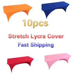 Tafelkleed 10st rechthoekig boog tafelkleed bruiloft spandex wit Strenth Cover Overlay El Mariage