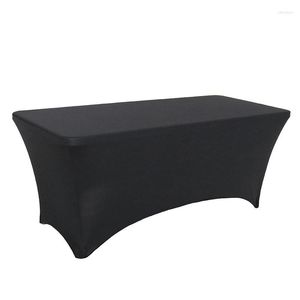 Paño de mesa 10 Uds. Cubiertas rectangulares de LICRA elástica Lycra Stretch Long Bar paños de boda El evento decoración del banquete de fiesta