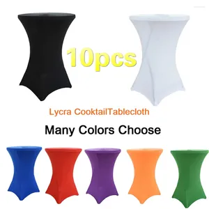 Tafelkleed 10 stuks rond cocktailtafelkleed bruiloft spandex hoes overlay El Mariage witte tafelkleden polyester