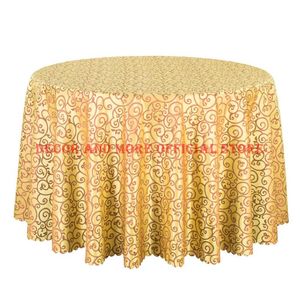Tafelkleed 10 stks topkwaliteit jacquard goud linnen vierkant decor dineren voor el feest bruiloft ronde covers groothandel