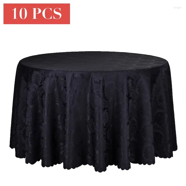 Tela de mesa 10pcs al por mayor el mantel ronda de boda mantel sólido jacquard telas cuadradas decoración de la ropa de vela roja blanca cubierta
