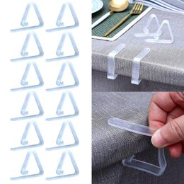 Pinces à nappe transparentes en plastique, 12 pièces, pour établi, barre à serviettes
