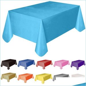 Table doek 137x183cm Solid kleur wegwerp Tafelkleed Anti-olie tafelkleed servies voor bruiloft Verjaardag Nieuwjaar Kerstfeest DHIQ4