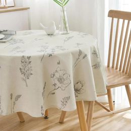 Tafelkleed 150 cm rond katoenlinnen bijenbloem schets tafelkleed keuken woonkamer servet koffie woondecoratie