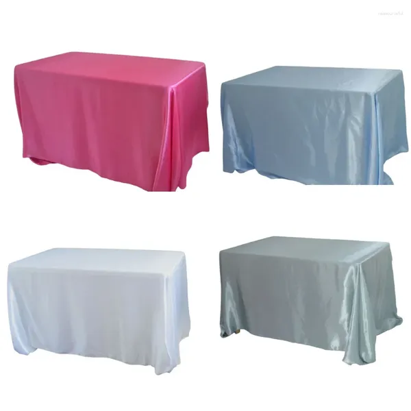 Nappe de table 19 couleurs superpositions de nappe rectangulaire en satin pour la décoration de banquet de fête de mariage de Noël couverture de salle à manger de maison/restaurant