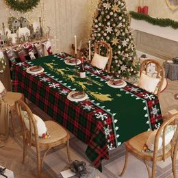 Nappe rectangulaire pour cadeaux de noël, 1 pièce, décoration de Tables de fête, motif flocon de neige, année